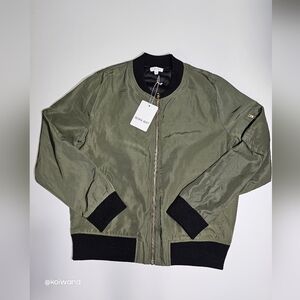 Women's Bomber Jacket Full-zip Padded Casual Active Sport Coat Outwear